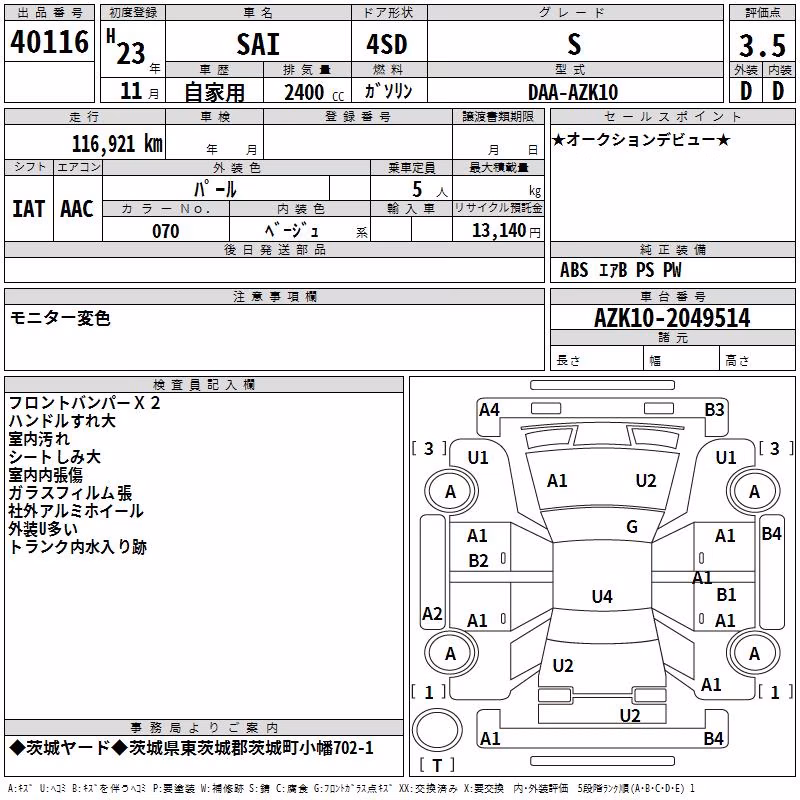 TOYOTA SAI