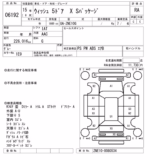 TOYOTA WISH